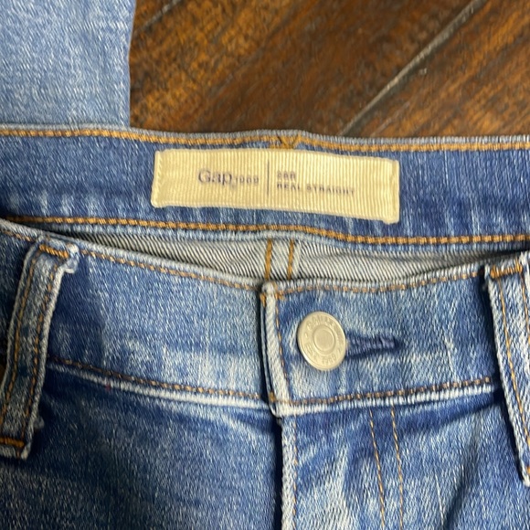 Gap1969 Distressed Straight Leg Jeans - Picture 6 of 7